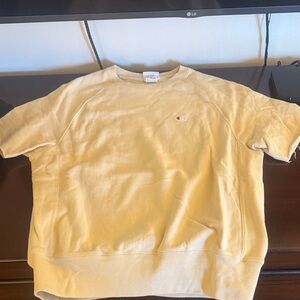 Champion Reverse Weave Crewneck Sweatshirt - Light Yellow